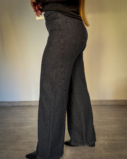 Calça Jeans Wide Leg  Joyce com Cinto