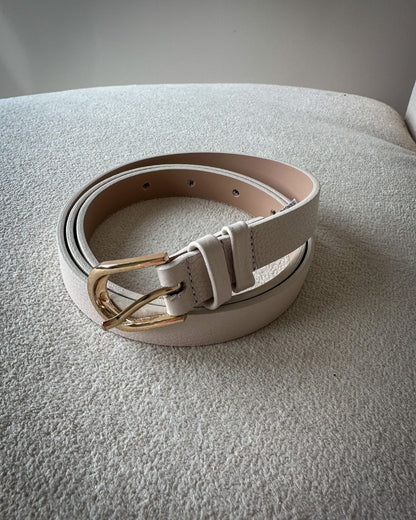 Cinto Fino Básico de Couro