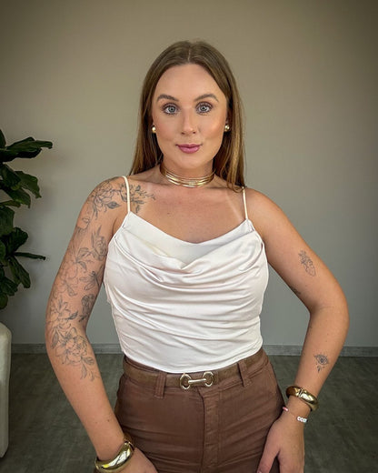 Cropped de Alcinha com Drapeado