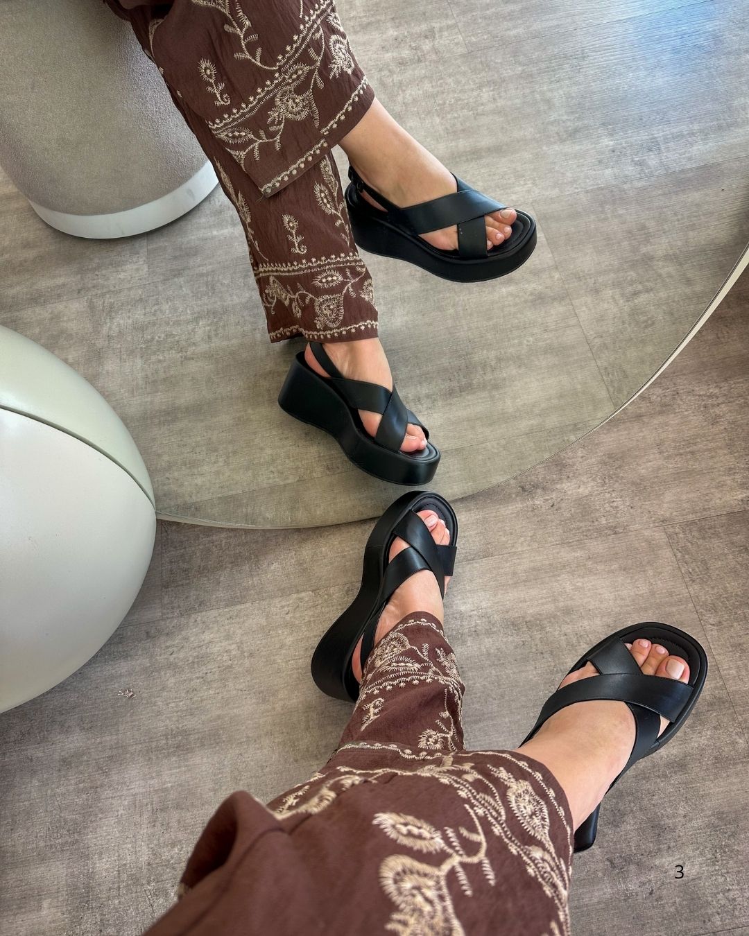 Sandália Anabela Plataforma Roma