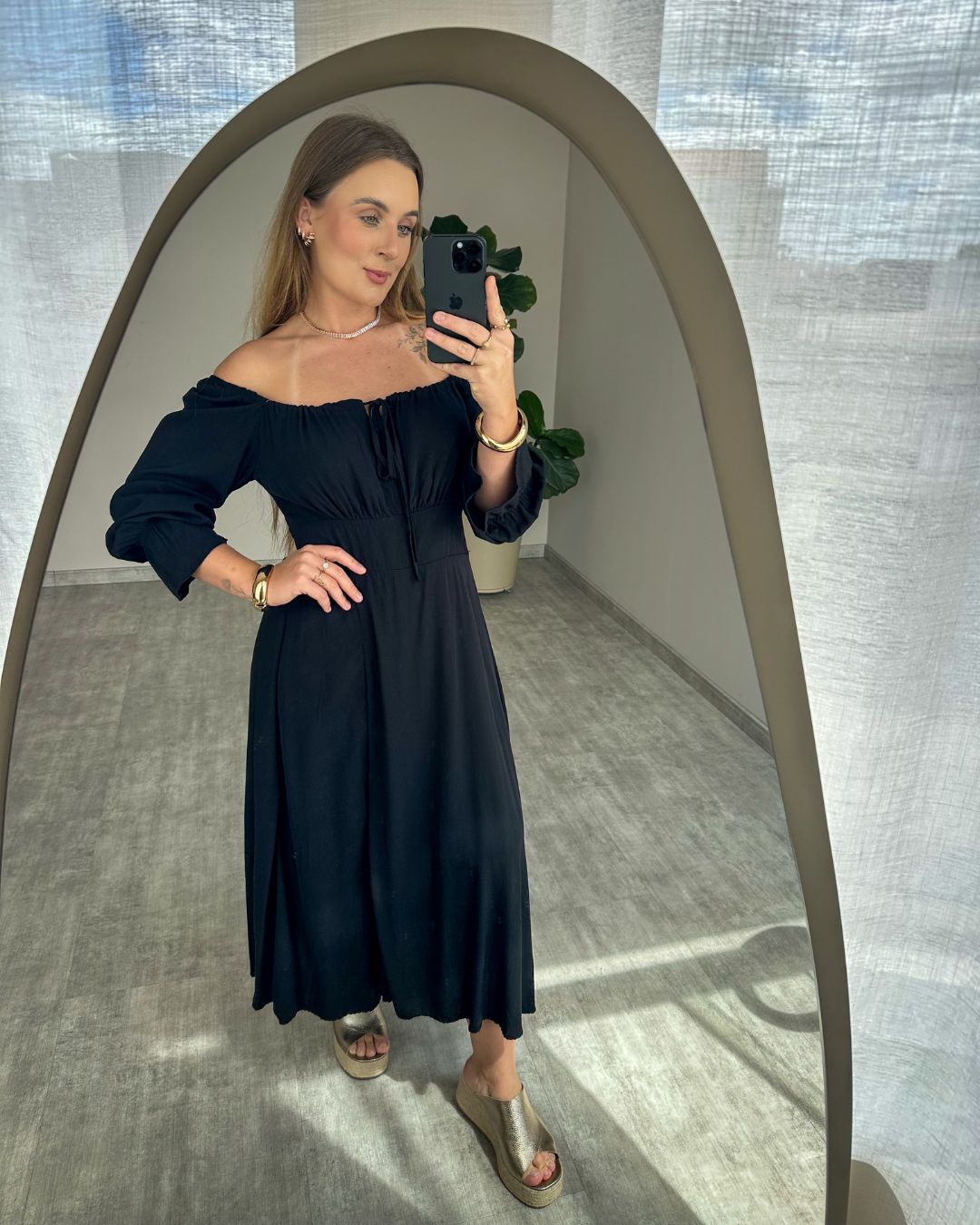 Vestido Ciganinha Manga Longa