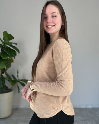 Blusa Modal com Listras de Onda