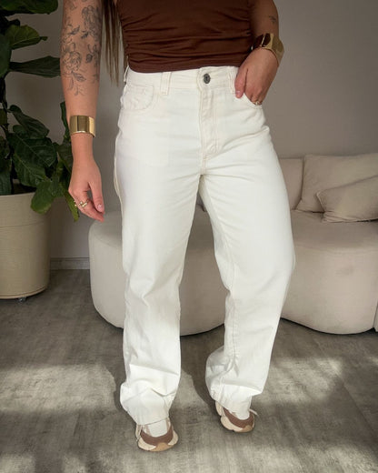 Calça Wide Leg Off White