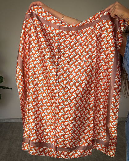 Lenço de Cetim Modelo 2 Geométrico