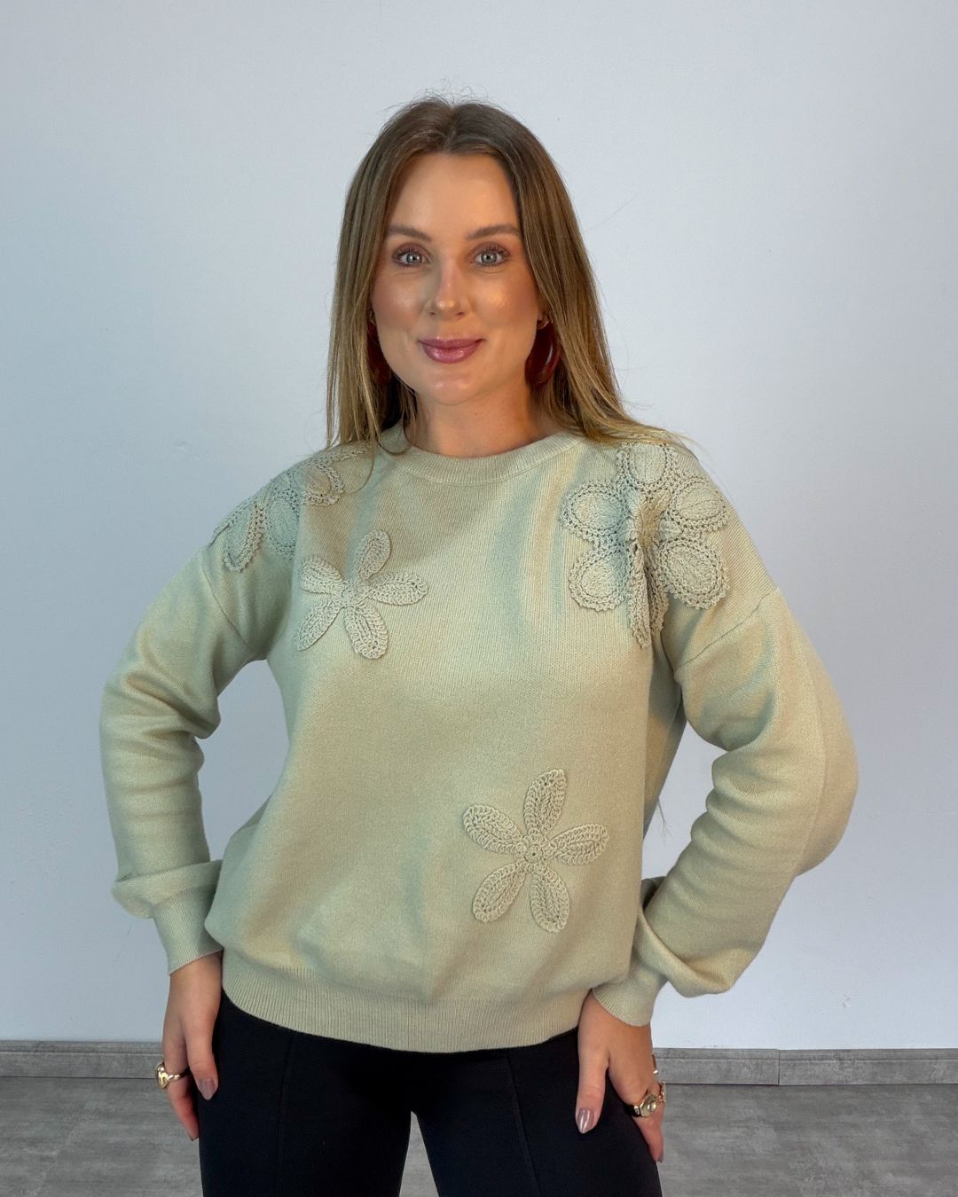 Blusa de Modal Bordada Floral Feminina