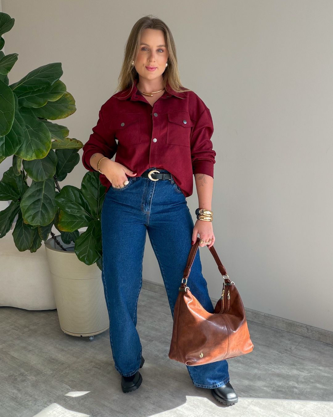 Camisa de Suede Beatriz