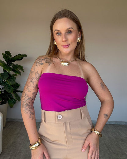 Top Faixa com Bojo Alongado