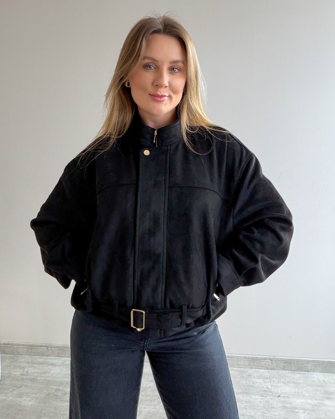 Jaqueta em Suede Sabrina