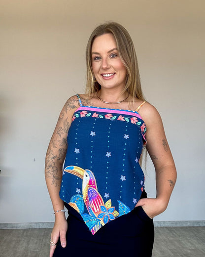 Blusa Bico Estampada