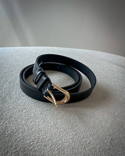 Cinto Fino Básico de Couro