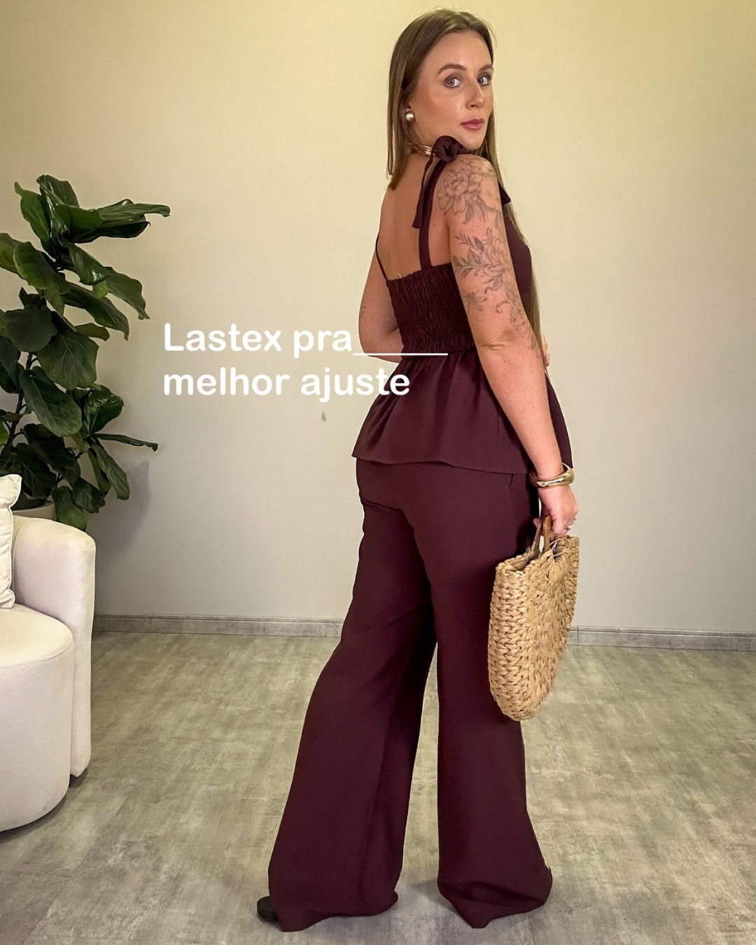 Conjunto Calça Pantalona e Bata