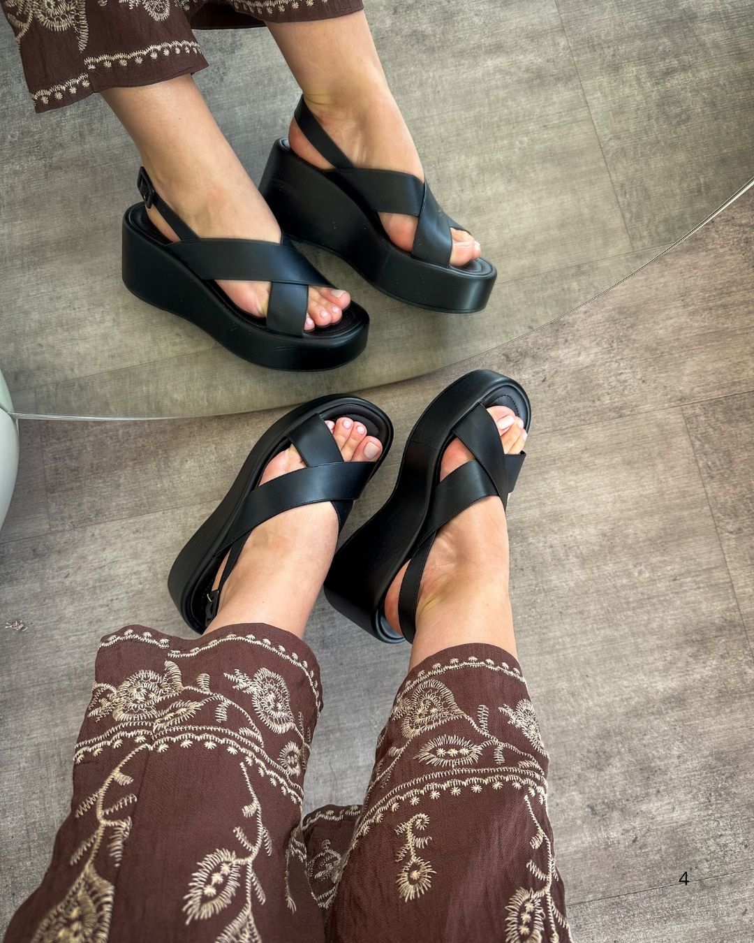 Sandália Anabela Plataforma Roma