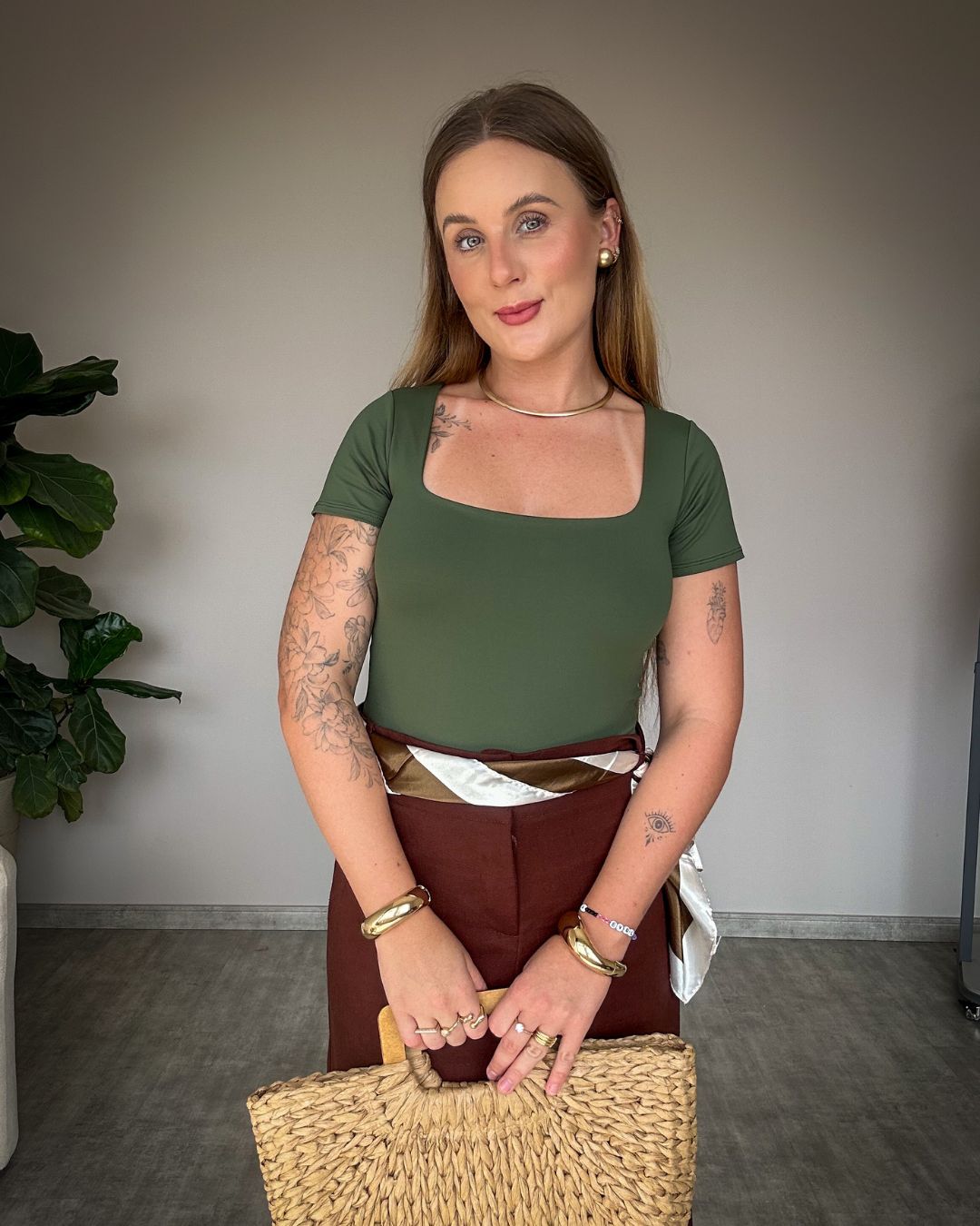 Body Manga Curta em Poliamida