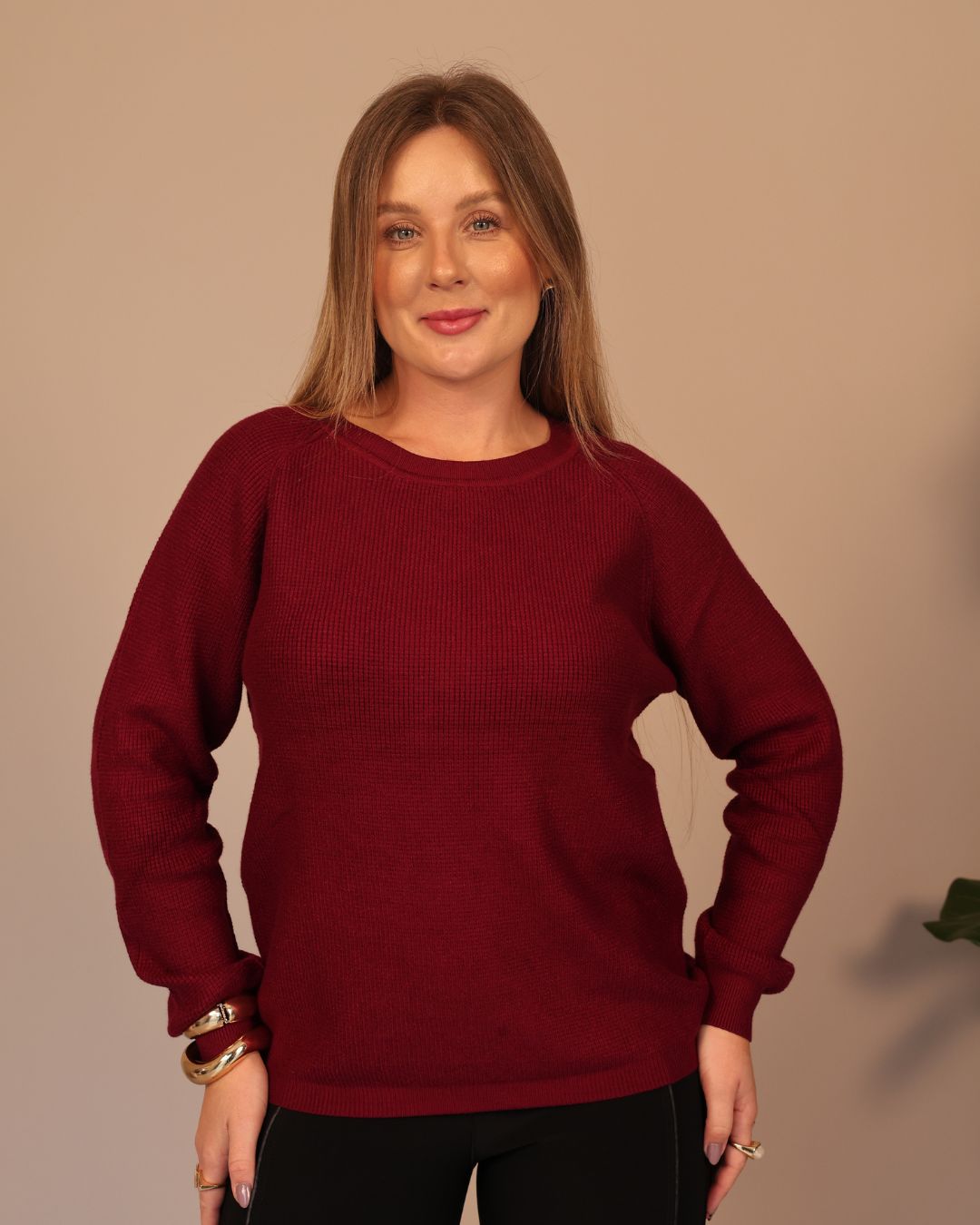 Blusa Modal Lisa com Detalhe Lateral no Ombro