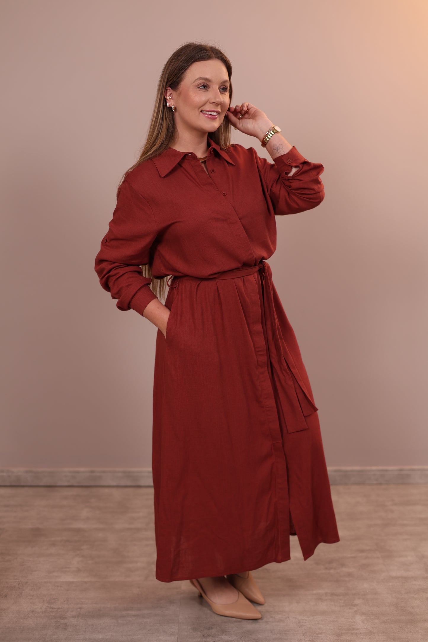 Vestido Chemise Longo