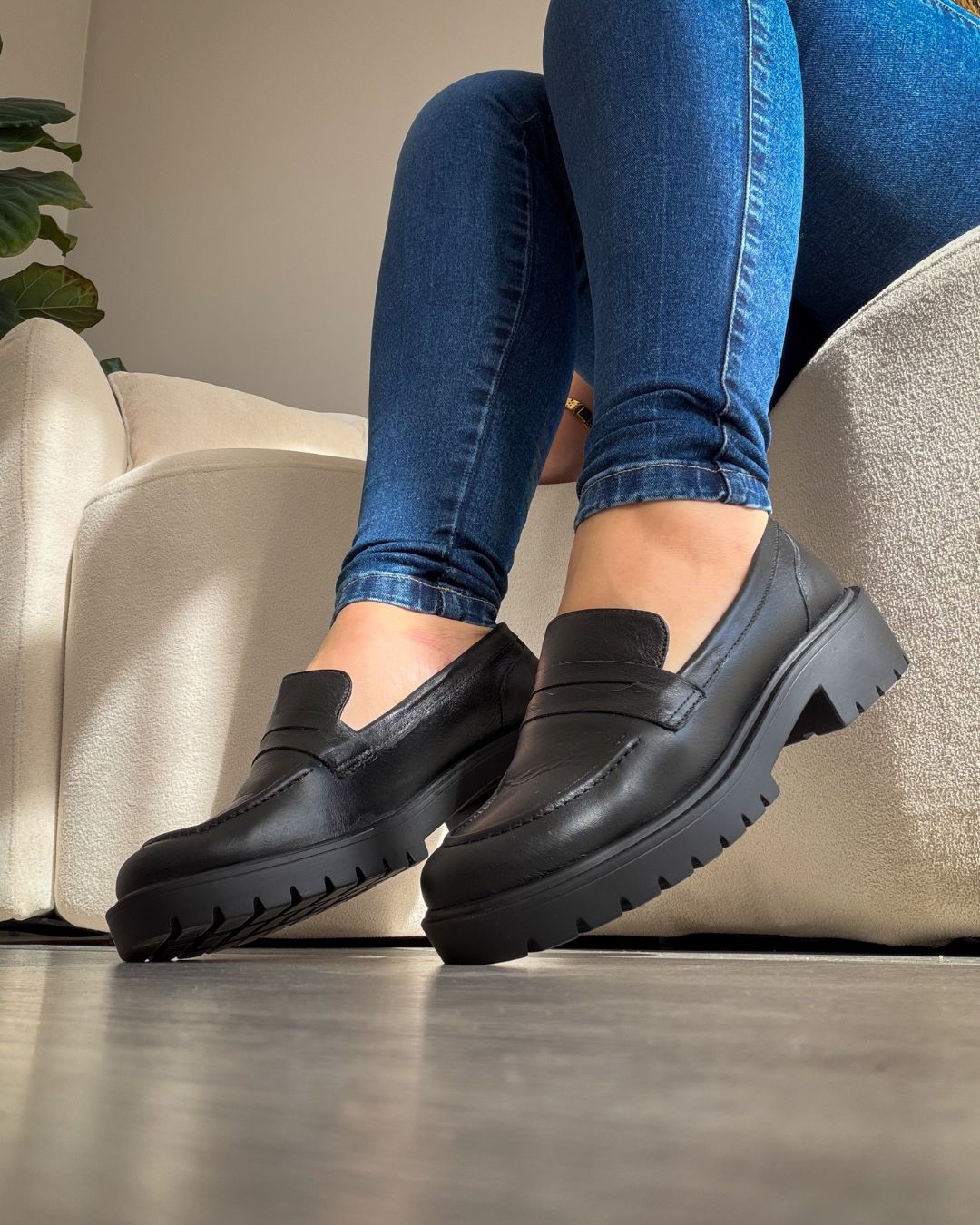 Mocassim Tratorado Preto