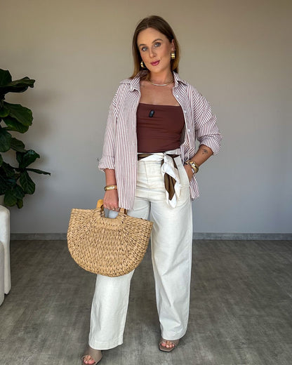 Camisa Listrada Rose