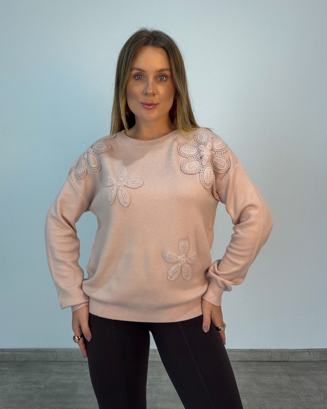 Blusa de Modal Bordada Floral Feminina
