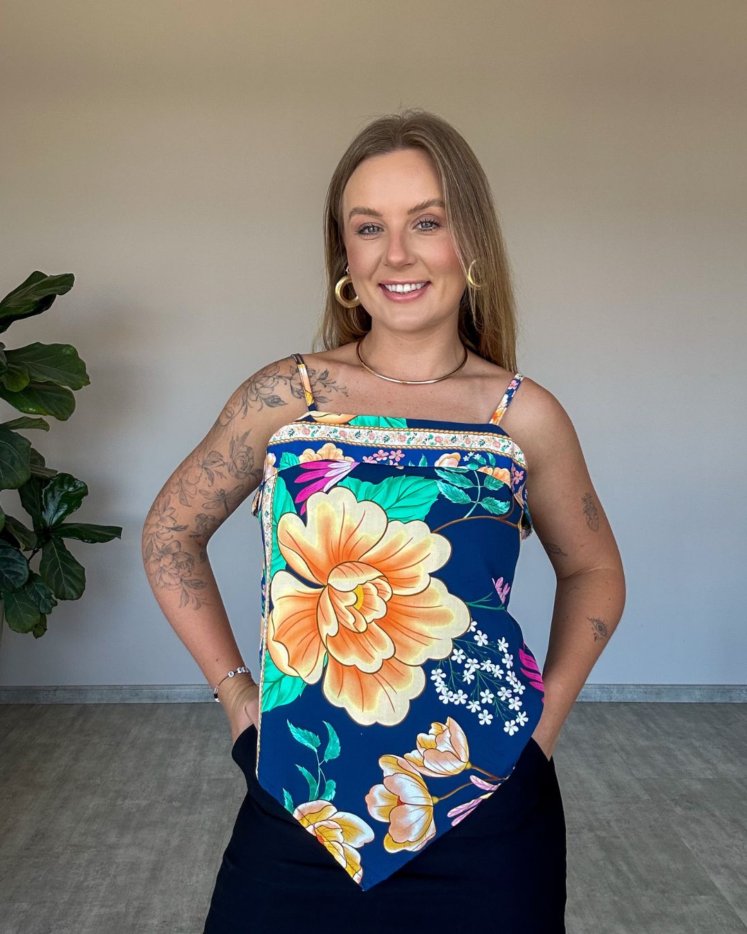 Blusa Bico Estampada