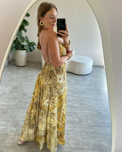 Vestido Longo Indiano Estampado