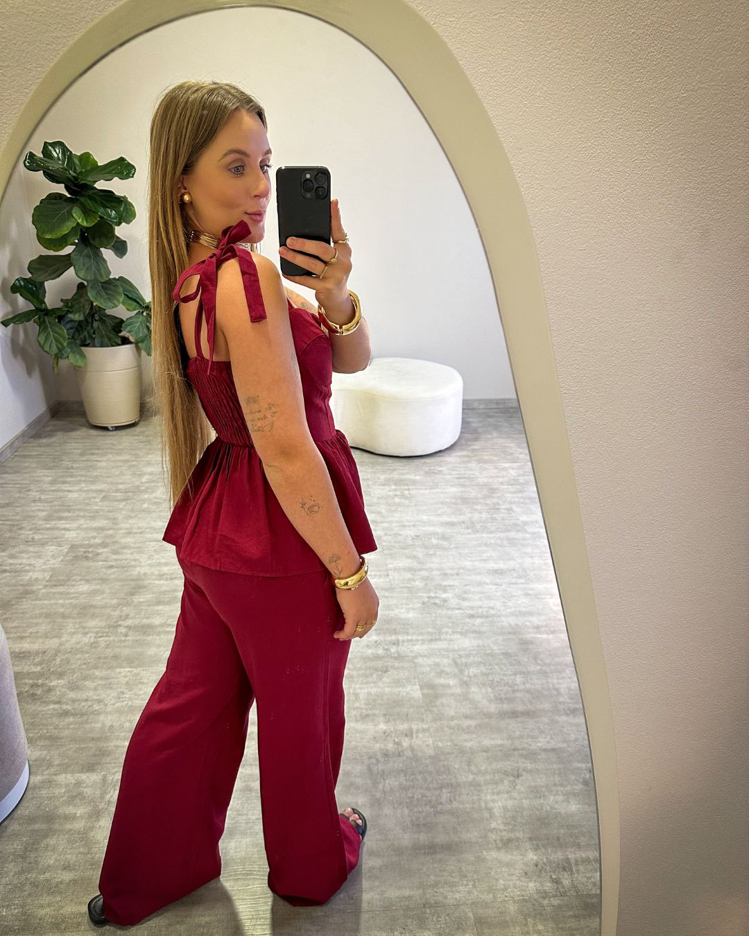 Conjunto Calça Pantalona e Bata