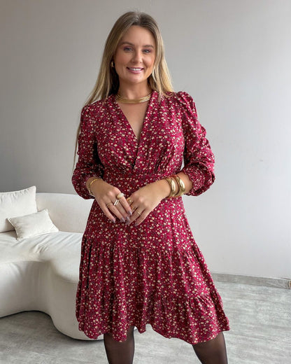 Vestido Curto Manga Longa