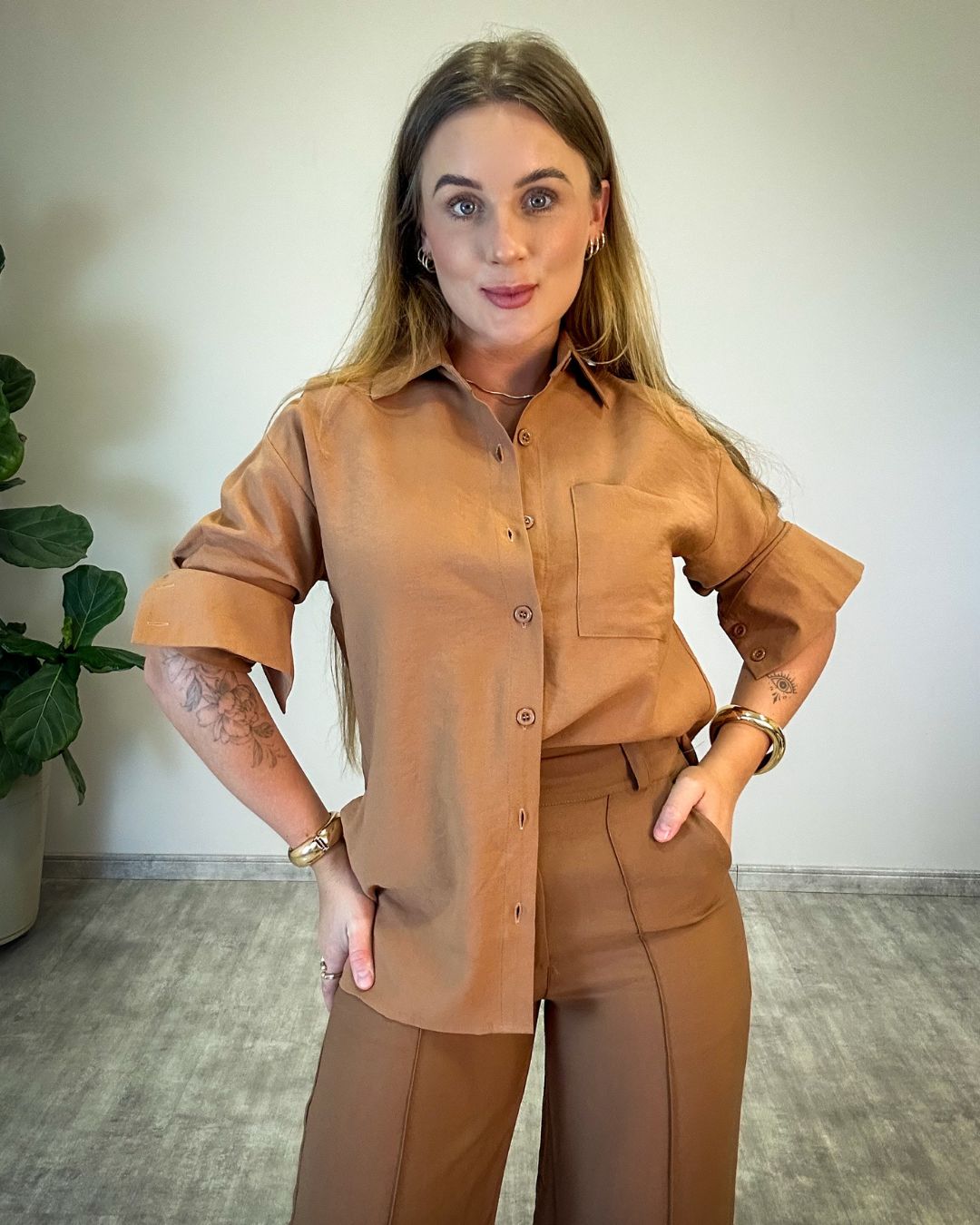 Camisa Elena Manga Longa