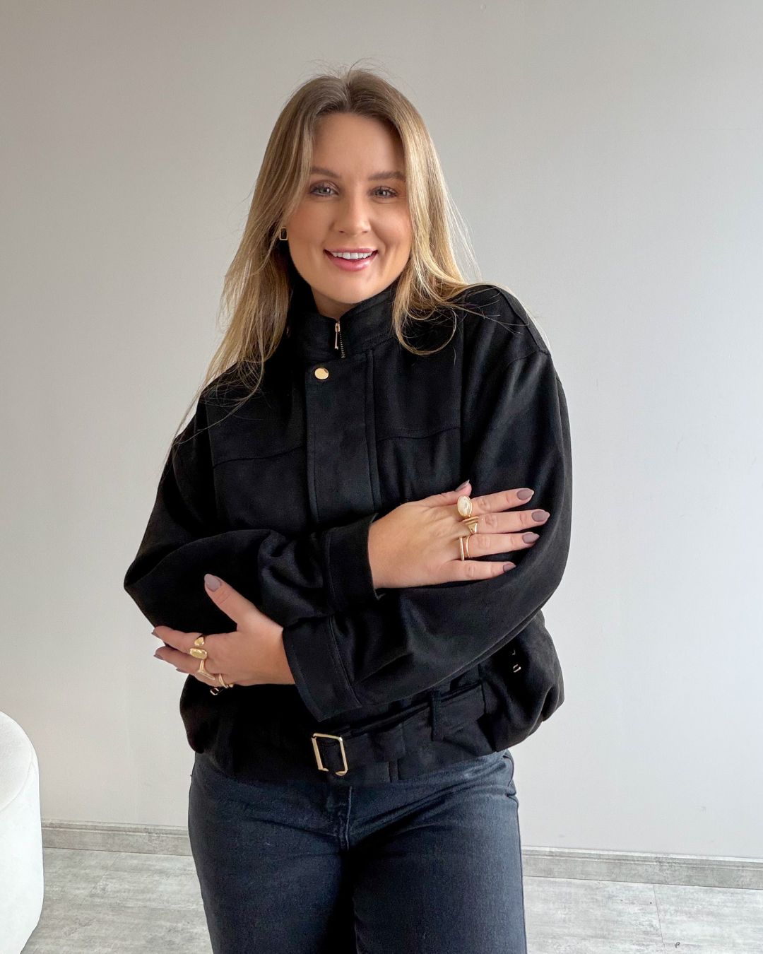 Jaqueta em Suede Sabrina
