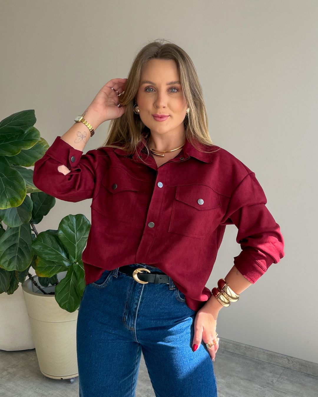 Camisa de Suede Beatriz