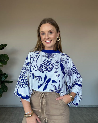 Blusa Ampla Estampada