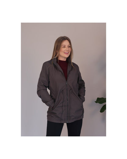Parka Forrada com Ajuste na Cintura