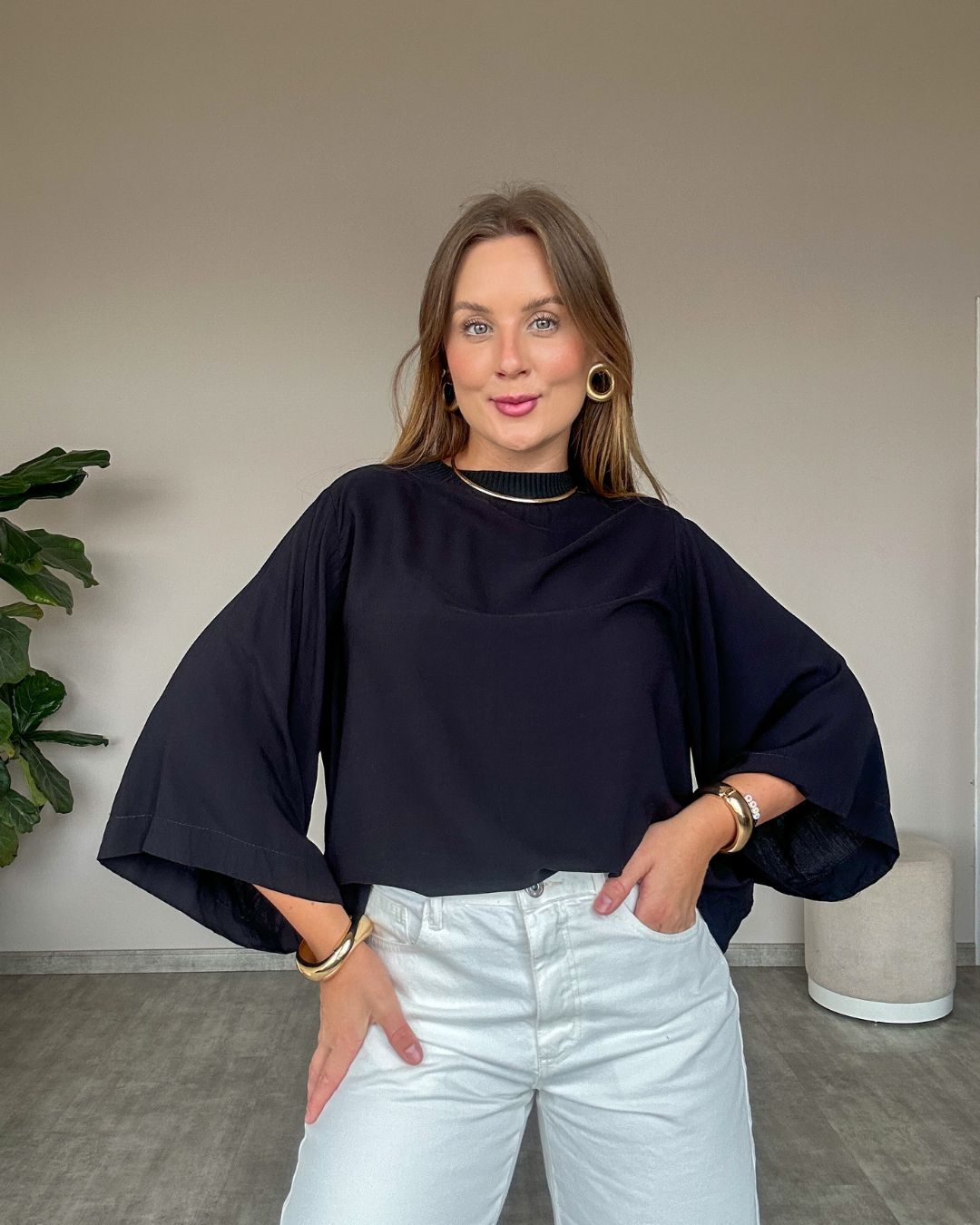 Blusa Ampla Estampada