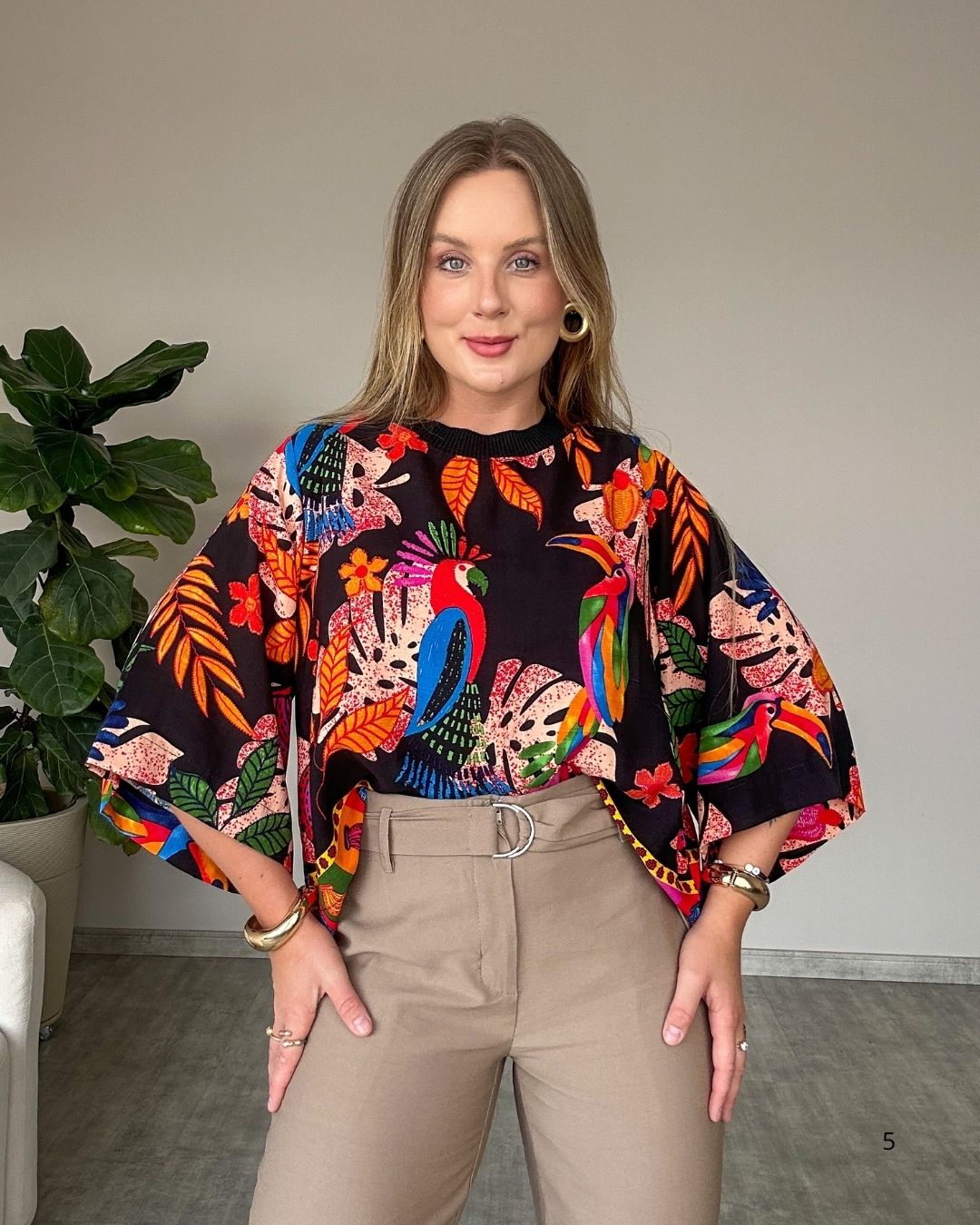 Blusa Ampla Estampada