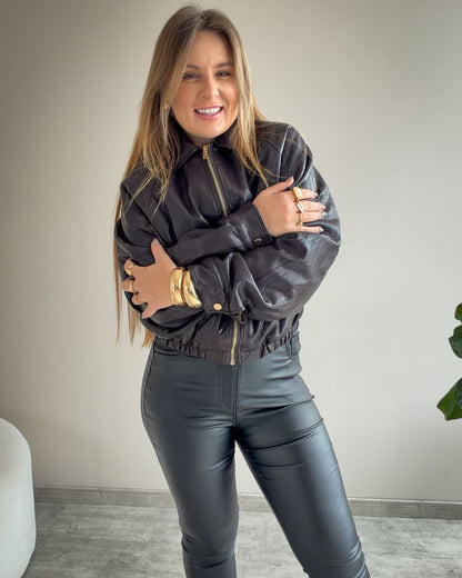 Jaqueta Oversized Couro Sintético