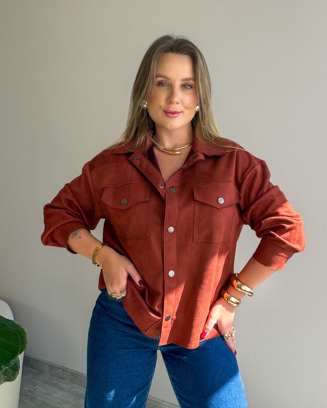 Camisa de Suede Beatriz