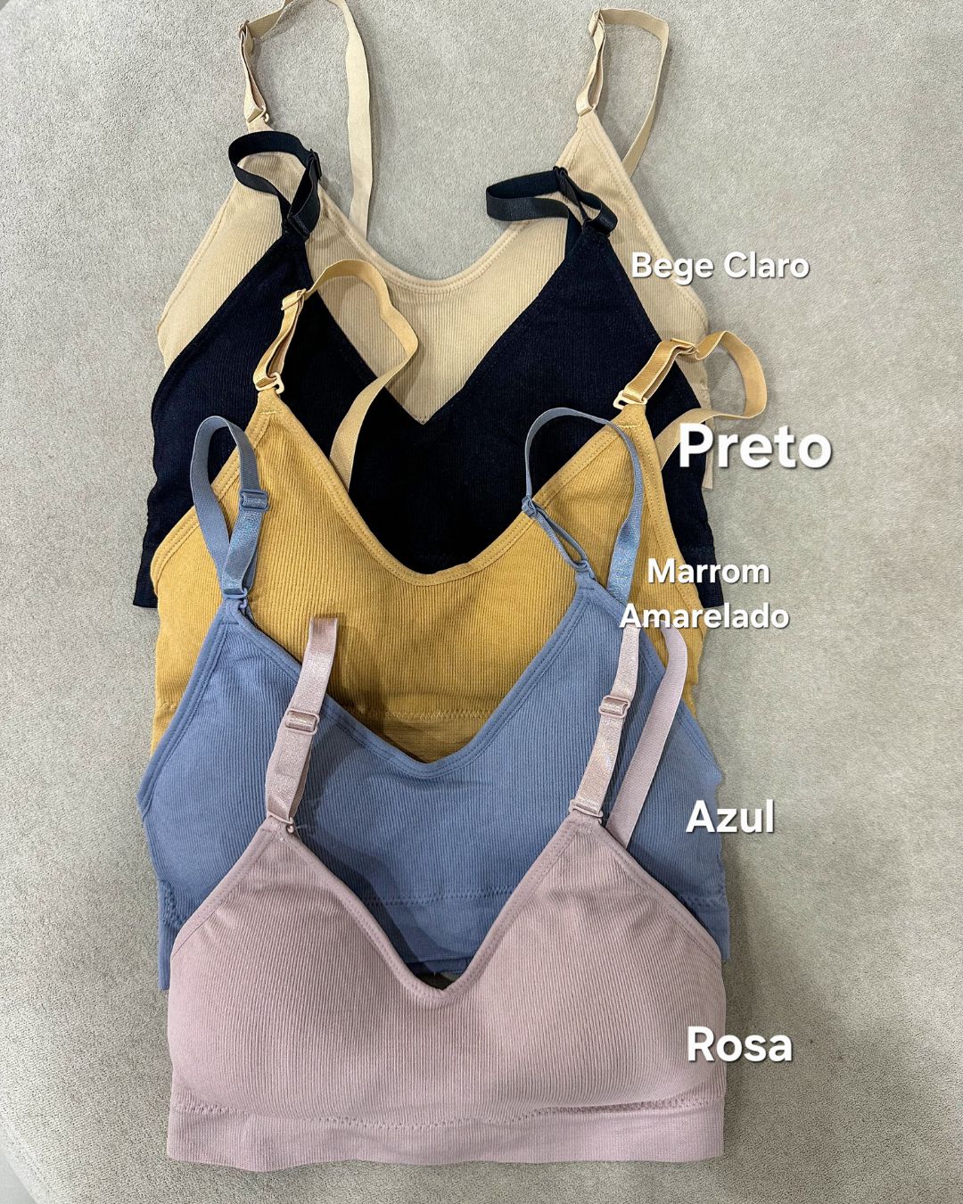 Sutiã Top Canelado