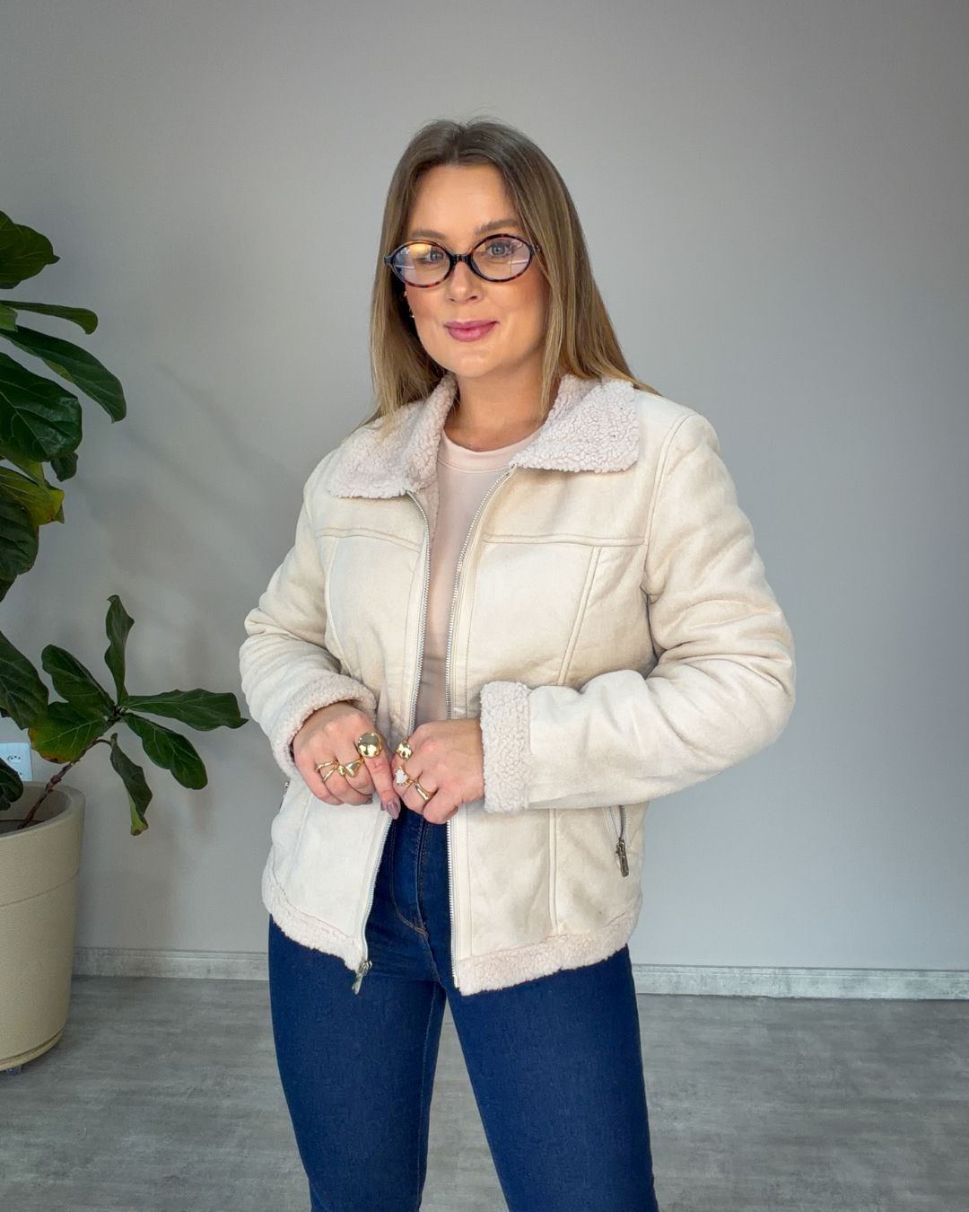 Jaqueta Suede Forrada Layla