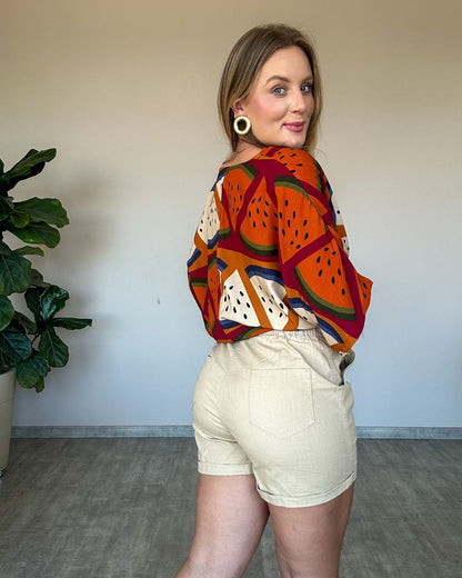 Short com Cinto de Cordão