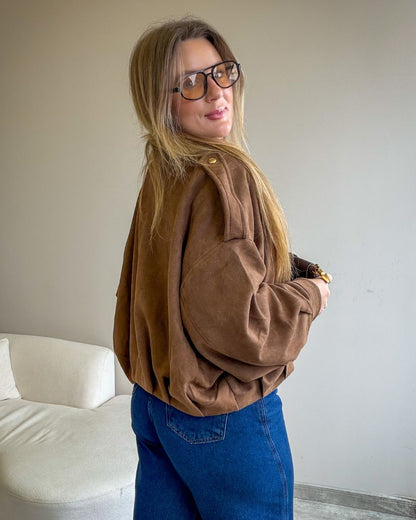Jaqueta Oversized de Suede
