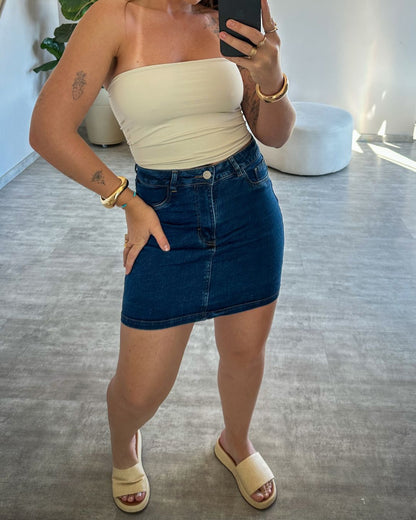 Saia Jeans Tubinho