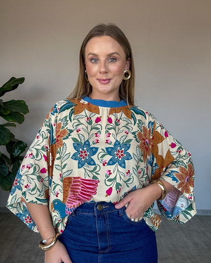Blusa Ampla Estampada