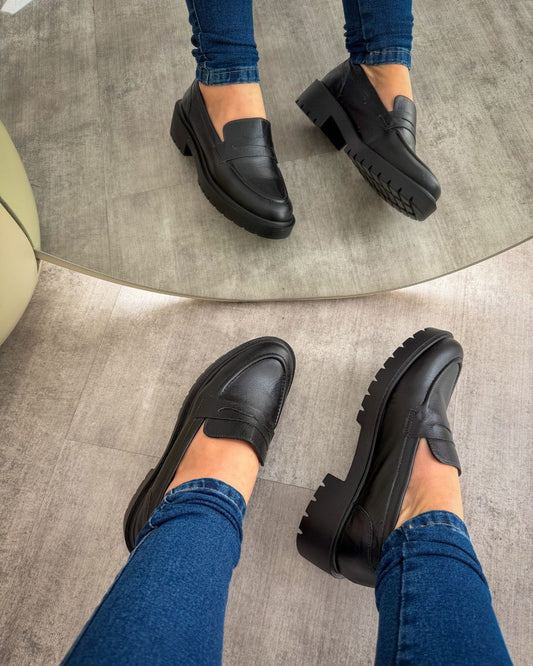 Mocassim Tratorado Preto