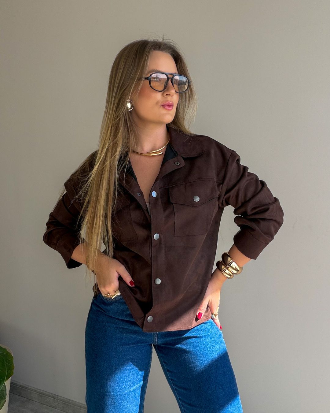 Camisa de Suede Beatriz