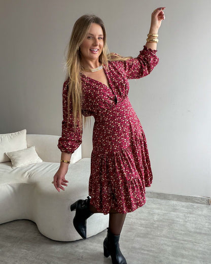 Vestido Curto Manga Longa