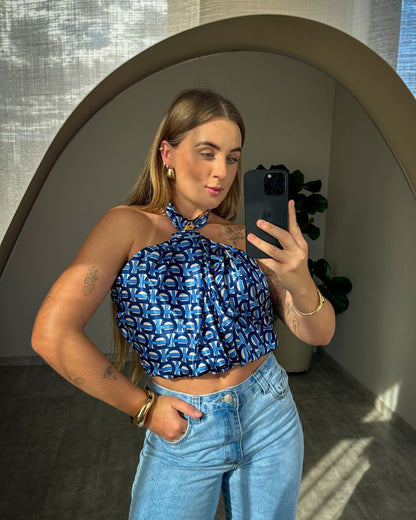 Lenço de Cetim Modelo 2 Geométrico