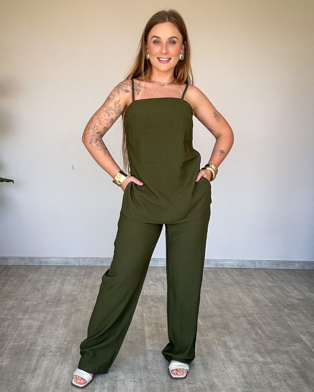 Conjunto Calça e Blusa Flora