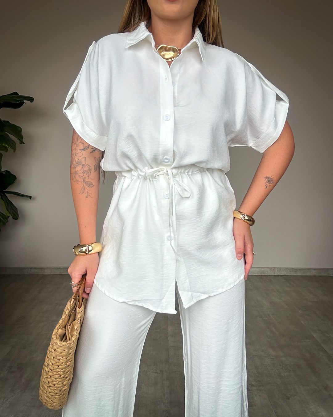 Conjunto Calça Pantalona e Camisa