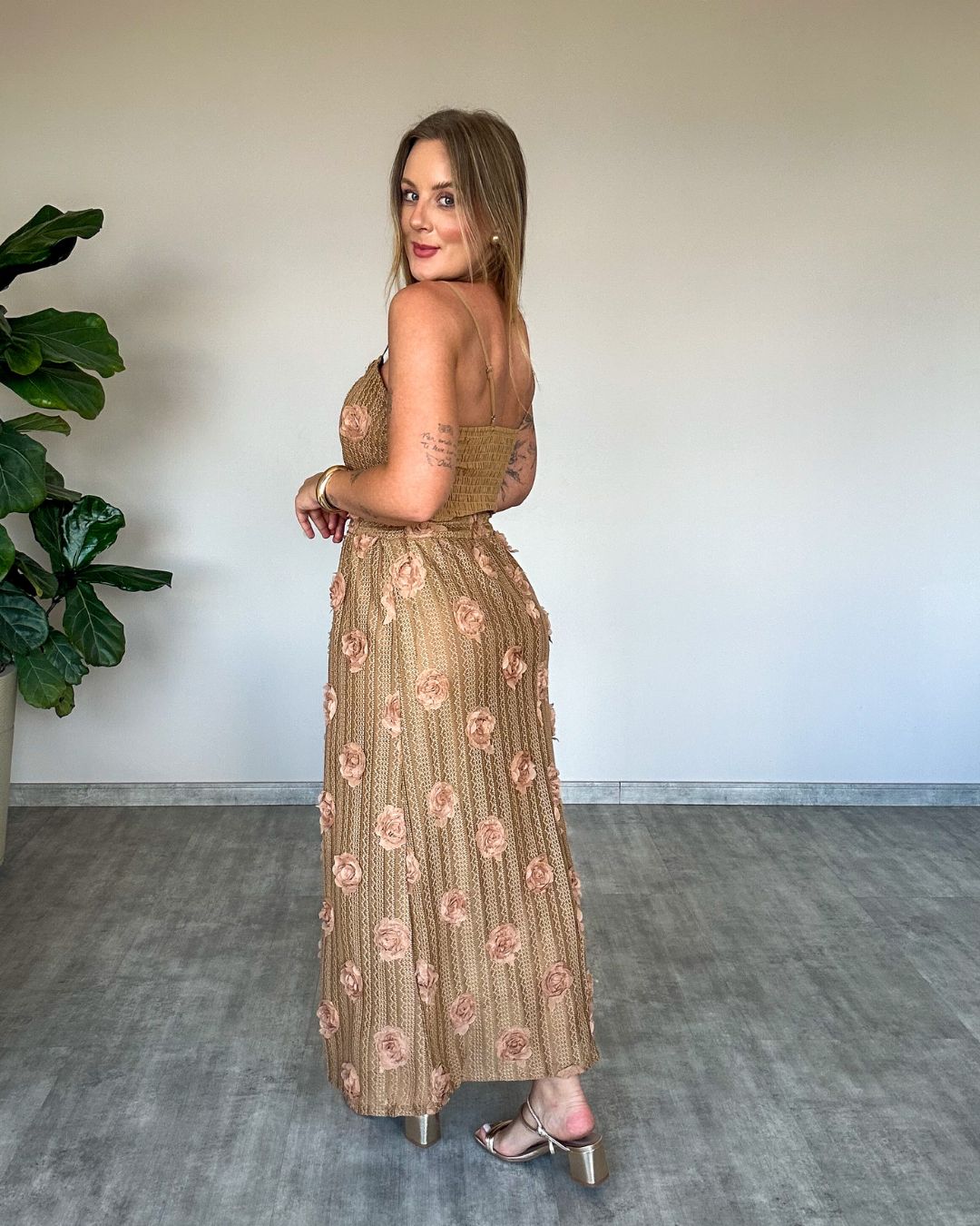 Conjunto Cropped e Saia