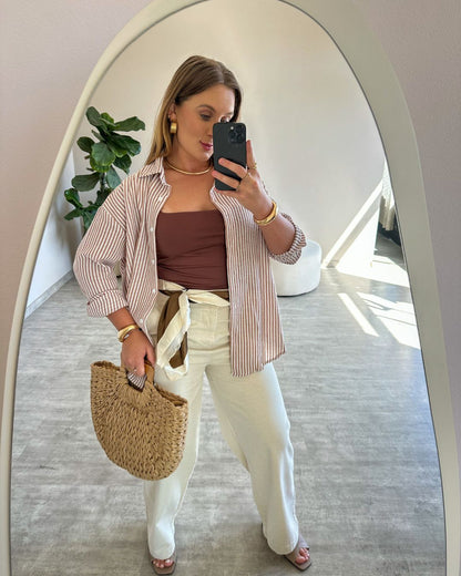 Camisa Listrada Rose