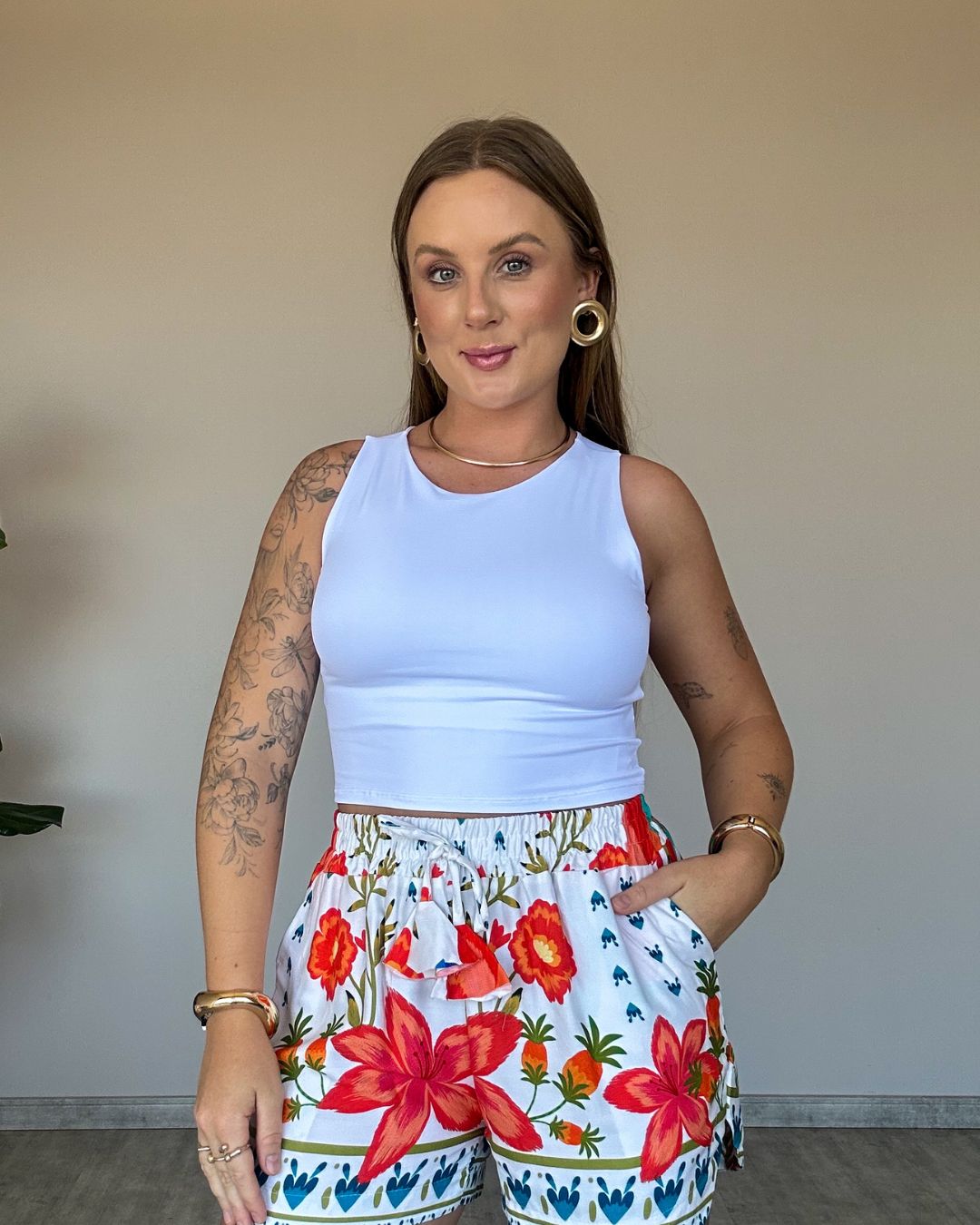 Cropped Regata em Poliamida